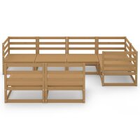 vidaXL 7-tlg. Garten-Lounge-Set Honigbraun Massivholz Kiefer