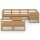 vidaXL 8-tlg. Garten-Lounge-Set Honigbraun Massivholz Kiefer