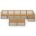 vidaXL 8-tlg. Garten-Lounge-Set Honigbraun Massivholz Kiefer