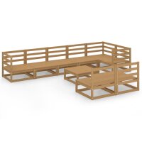 vidaXL 9-tlg. Garten-Lounge-Set Honigbraun Massivholz Kiefer