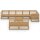 vidaXL 9-tlg. Garten-Lounge-Set Honigbraun Massivholz Kiefer