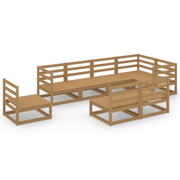 vidaXL 8-tlg. Garten-Lounge-Set Honigbraun Massivholz Kiefer