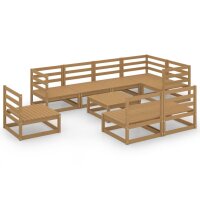 vidaXL 9-tlg. Garten-Lounge-Set Honigbraun Massivholz Kiefer