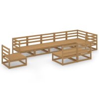 vidaXL 9-tlg. Garten-Lounge-Set Honigbraun Massivholz Kiefer