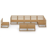 vidaXL 9-tlg. Garten-Lounge-Set Honigbraun Massivholz Kiefer