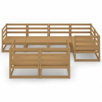 vidaXL 7-tlg. Garten-Lounge-Set Honigbraun Massivholz Kiefer