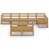 vidaXL 9-tlg. Garten-Lounge-Set Honigbraun Massivholz Kiefer