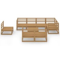 vidaXL 9-tlg. Garten-Lounge-Set Honigbraun Massivholz Kiefer