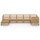 vidaXL 7-tlg. Garten-Lounge-Set Honigbraun Massivholz Kiefer