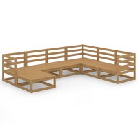 vidaXL 7-tlg. Garten-Lounge-Set Honigbraun Massivholz Kiefer