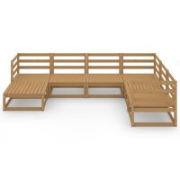 vidaXL 7-tlg. Garten-Lounge-Set Honigbraun Massivholz Kiefer