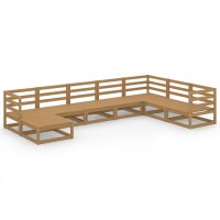 vidaXL 8-tlg. Garten-Lounge-Set Honigbraun Massivholz Kiefer