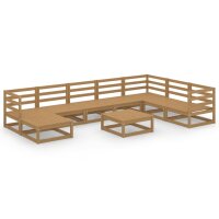 vidaXL 9-tlg. Garten-Lounge-Set Honigbraun Massivholz Kiefer