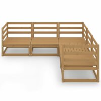 vidaXL 5-tlg. Garten-Lounge-Set Honigbraun Massivholz Kiefer