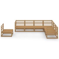 vidaXL 7-tlg. Garten-Lounge-Set Honigbraun Massivholz Kiefer