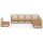 vidaXL 7-tlg. Garten-Lounge-Set Honigbraun Massivholz Kiefer