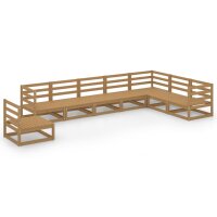 vidaXL 8-tlg. Garten-Lounge-Set Honigbraun Massivholz Kiefer