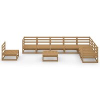 vidaXL 9-tlg. Garten-Lounge-Set Honigbraun Massivholz Kiefer