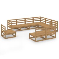 vidaXL 9-tlg. Garten-Lounge-Set Honigbraun Massivholz Kiefer