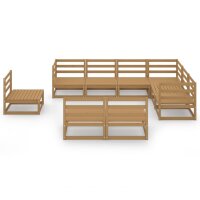 vidaXL 9-tlg. Garten-Lounge-Set Honigbraun Massivholz Kiefer