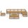 vidaXL 11-tlg. Garten-Lounge-Set Honigbraun Massivholz Kiefer