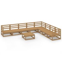 vidaXL 9-tlg. Garten-Lounge-Set Honigbraun Massivholz Kiefer