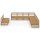 vidaXL 9-tlg. Garten-Lounge-Set Honigbraun Massivholz Kiefer