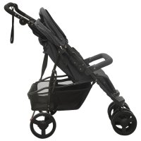 vidaXL Geschwisterwagen Anthrazit Stahl