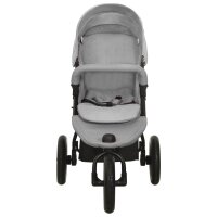 vidaXL Kinderwagen Hellgrau Stahl