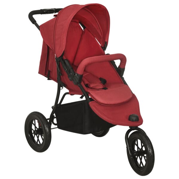 vidaXL Kinderwagen Rot Stahl