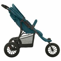 vidaXL Kinderwagen Gr&uuml;n Stahl