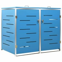 vidaXL Mülltonnenbox für 2 Tonnen 138x77,5x115,5 cm Edelstahl