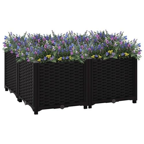 vidaXL Hochbeet 80x80x38 cm Polypropylen