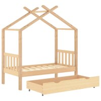 vidaXL Kinderbett mit Schublade Massivholz Kiefer 70x140 cm