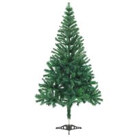 vidaXL Künstlicher Weihnachtsbaum mit LEDs & Kugeln 120 cm 230 Äste