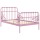 vidaXL Ausziehbett Rosa Metall 80x130/200 cm