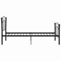 vidaXL Einzelbett mit Fu&szlig;ball-Design Schwarz Metall 90x200 cm