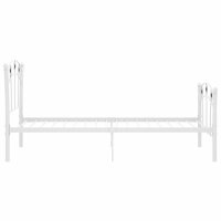 vidaXL Einzelbett mit Fu&szlig;ball-Design Wei&szlig; Metall 90x200 cm