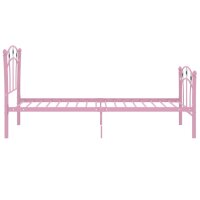 vidaXL Einzelbett mit Fu&szlig;ball-Design Rosa Metall 90x200 cm