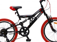 AMIGO Fun Ride 20 Zoll 33 cm Junior 7G Felgenbremse Schwarz/Rot