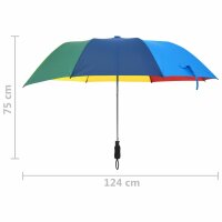vidaXL Faltbarer Regenschirm Automatisch Mehrfarbig 124 cm