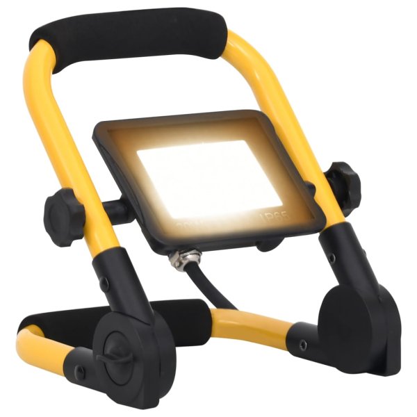 vidaXL LED-Fluter mit Handgriff 20 W Warmweiß