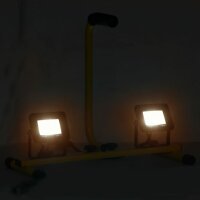 vidaXL LED-Fluter mit Handgriff 2x10 W Warmweiß