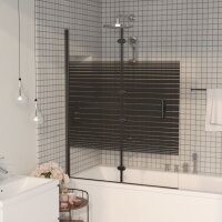 vidaXL Faltbare Duschkabine ESG 120x140 cm Schwarz