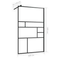 vidaXL Duschwand f&uuml;r Begehbare Dusche mit Klarem ESG Glas 100x195 cm