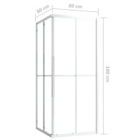 vidaXL Duschkabine ESG 80x80x180 cm