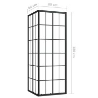 vidaXL Duschkabine ESG 80x80x180 cm