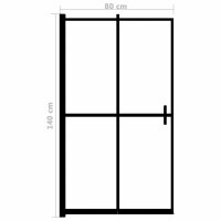 vidaXL Faltbare Duschkabine ESG Schwarz 80x140 cm