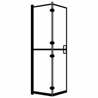 vidaXL Faltbare Duschkabine ESG Schwarz 100x140 cm