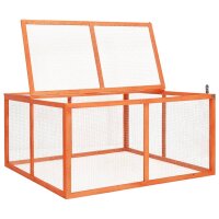 vidaXL Kaninchenstall 124x120x60 cm Massivholz Tanne